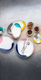Hermia Juego de desayuno de porcelana de 31 piezas Multicolor